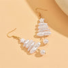 Christmas Baroque Irregular Imitation Pearl Stacked Star Tree Drop Earrings Xmas Tree Earring For Women Men Holiday Jewelry Gift - Image 3