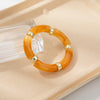 Multicolor Plastic Bamboo-Style Stretch Bangle - Image 12