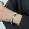 Multicolor Finish Stainless Steel Link Bracelet - Image 11