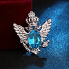 Vintage Angle Wing Double Eagle Badge Men's Retro Suit Coat Rhinestone Brooch Jewelry Metal Pins and Brooches for Women - Image 15