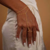 Bohemian Gold Color Finger Bracelet for Women Simple Metal Beaded Geometric Double-Layer Chain Bracelet Charm Jewelry Gifts - Image 1