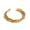 Minimalist Stainless Steel Hammer Metal Twisted Open Ring for Women Finger Jewelry - Image 8