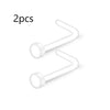 2pcs Clear Surgery Bioflex Nose Rings Belly Rings Septum Eyebrow Lip Cartilage Earring Industrial Plastic Piercing Jewelry - Image 22