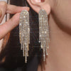 Fyuan Long Tassel Drop Earrings for Women Black Gold Silver Color Rhinestone Dangle Earring Wedding Party Jewelry - Image 5