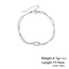 Stainless Steel Double Snake Chain Love Knot Bracelet with Adjustable Length - Image 7