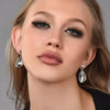 Minimalist Sparkling Black Rhinestone Drop Earrings Women Geometric Pendant Earrings Jewelry Gifts - Image 1