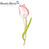 Enamel Tulip Brooches for Women Plant Pins Friends Party Gifts Banquet Jewellery Accessories - Image 1