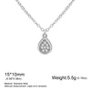Zircon Mini Water Drop Pendant Necklaces Stainless Steel Minimalist Jewelry Choker Necklace for Women Gifts - Image 7