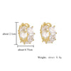 Yupsk Korean Square Crystal Zirconia Hoop Earring for Women Shiny CZ Ear Accessories Birthday Jewelry Gifts - Image 6