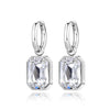 Stainless Steel Geometric Square Hoop Earrings Sparkling Cubic Zirconia Crystal Earrings Jewelry For Women - Image 24