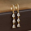 2PCS Stainless Steel Water Drop Pendant Earrings for Women Simple CZ Zircon Small Hoop Earring Cartilage Piercing Jewelry - Image 5