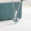 JoyceJelly Pendant Necklace For Women Royal Blue Color Silver Wedding Jewelry - Image 5