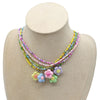 Beaded Daisy Choker Necklace Colorful Y2K Style - Image 13