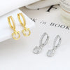 Cute Snowflower Christmas Earring Pave Cubic Zirconia Hoop Earrings for Women Christmas Jewelry - Image 5