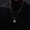 Layered Necklaces for Men, Sailing Travel Compass Pendant, Stainless Steel Cuban Figaro Wheat Chain, Casual Retro Collar - Image 2