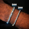 Hip Hop Bling CZ Tennis Bracelet Cubic Zirconia Iced Out For Women 3/4/5/6mm Width 1Row Tennis Chain Men - Image 1