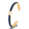 Classic Men Stainless Steel Woven Leather Cuff Bracelet Bangles Minimalist Jewelry Lovers' Gift - Image 20
