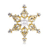 Christmas shiny crystal brooch hollow snowflake star walking stick pin men and women accessories holiday gift - Image 11