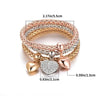Charm Bracelet Set of 3 with Heart Lock Key and Music Note Charms - Image 12