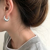 Stainless Steel Smooth Metal Chunky Hoop Earrings for Women Girls Round Circle Hoops Statement Earrings Punk Jewelry - Image 2
