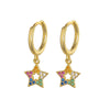 Enshir Gold Color Zircon Drop Hoop Earrings For Women Rock Punk Wedding Crystal Jewelry - Image 19