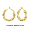 Women Gold Hoop Earrings Gold Plated Thick Gold Hoops Earrings With Silver Needles Gift for Women - Image 14