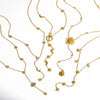 Women's Delicate Y-Shaped Necklace with Cubic Zirconia Gold Plated Stainless Steel Star And Moon Pendant Jewelry - Image 1