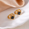 316L Stainless Steel Heart Water Drop Square Zircon Hoop Earrings For Women Men Personality Design Jewelry Gifts - Image 16