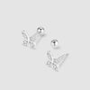 Korean Silver Needle Tragus Piercing Helix Studs Earrings for Women 2Pcs Butterfly Heart Ear Piercing Body Jewelry - Image 25
