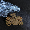 Women's gold-plated motorcycle badge, silver men's chest pin, black lapel brooch, suit accessories set - Image 3