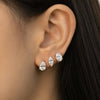 Environmentally Friendly Brass Marquise Zirconia Hoop Earring For Women Minimalist Gold Plated Pear Earring - Image 6