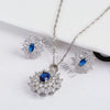 Retro Classic Temperament Women's Snowflake Set Zircon Crystal Pendant Necklace Earrings with Snowflake - Image 12
