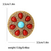 Turquoise Blue Brooches for Women Unisex Tibetan Style Pins Star Rhinestone Office Party Friend Gifts Jewelry Accessories - Image 23