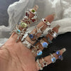 Y2K Crystal Rings Kpop Heart Adjustable Ring Irregular Geometry Punk Vintage Rings Set for Women Girls Jewelry - Image 2