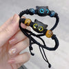 Cute Cat Couple Bracelet Imitation Wood Crystal Braided Children Bracelet Jewelry Accessories - Image 1