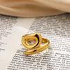 Vintage Stainless Steel Rings for Women Punk Chunky Irregular Smooth Adjustable Open Ring Jewelry Weddings Gifts - Image 4