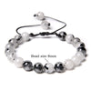 8MM Stone Bead Braid Bracelets Minimalist Carnelian Agates Jades Gem Woven Bangle Jewelry Gift For Women Men - Image 2