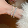 Shiny Cubic Zirconia Embellished Gold Silver Plated Bangle Bracelets for Women Party Wedding Daily Wear Jewelry - Image 21