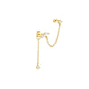Silver Horse Eye Zircon Tassel Earrings For Women Double Studs Gold Color Earrings Jewelry - Image 4