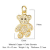 Cat Horseshoe Copper CZ Cycling Charm Bear Butterfly Racket Pendant For Bracelet Necklace Making - Image 21