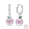 Silver Sweetheart Bow Earrings Round Donut Zircon Crab Ocean Earrings for Women Girls Jewelry - Image 14