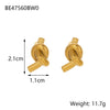 Carlidana Jewelry Stainless Steel Chunky Minimalist Earring Water Drop Hollow Out Minimal Chubby Earrings - Image 3