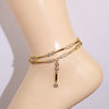 Summer 21+5cm Prong Setting Bezel CZ Bling Tennis Chain White Tear Drop Zirconia Beach Women Anklet Jewelry - Image 2