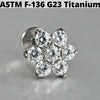 Cz Flower Titanium Cartilage Earrings Stud 16G Internally Threaded Sun Helix Ear Tragus Piercing Jewelry - Image 25