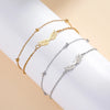 Angel Wing Charm Bracelet for Women Girl Gold Stainless Steel Color Double Layer Beads Chain Bracelets Jewelry - Image 3