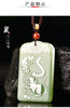 carved jade pendant 12 zodiac signs Mouse ox tiger rabbit dragon snake horse sheep monkey chicken dog pig - Image 7