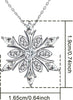 Women's Silver Plated Blue Crystals Snowflake Pendant Necklace Collarbone Chain For Christmas For Winter Jewelry - Image 2