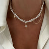 Minimalist Imitation Pearl Tassel Necklace - Image 7
