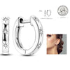 Silver Hoop Earrings For Woman Zircon Heart Shape Star Eardrop Earring Jewelry - Image 53