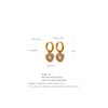 Sweet Heart Drop Stainless Steel Cubic Zirconia Hoop Earrings for Women Gold Color Plated Jewelry - Image 5